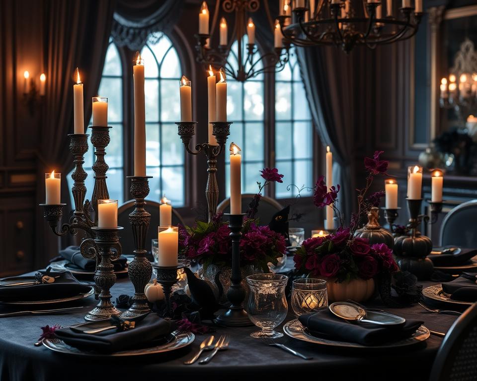 candlelight spooky centerpieces