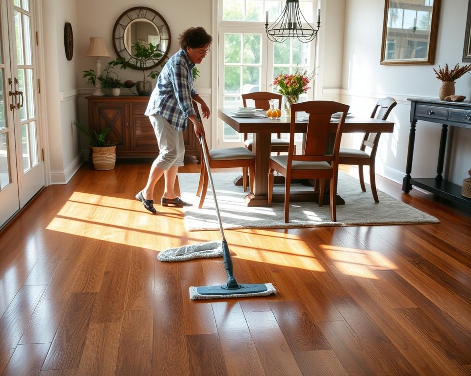 caring for hardwood dining room floors