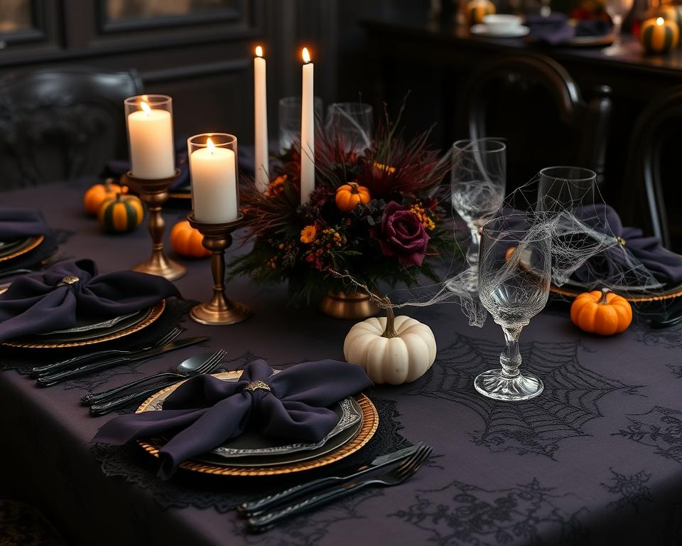 haunting table linens